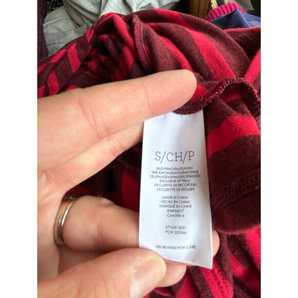 CAbi Jersey Crewneck Pullover T-shirt Top Sweet Talk Tee Red Striped Size S - Picture 8 of 9